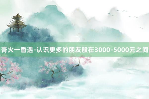 膏火一香遇-认识更多的朋友般在3000-5000元之间